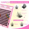 Bodermincer Lashes Clusters 10+12mm/12+14mm/14+16mm/16+18mm/10-12-14-16mm/14-16-18mm Mixed and 8-20mm to Choose Lashes Extension Kit lash Clusters Lashes Wispy Eyelash Extension （18mm)