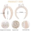 FASOTY 50th Birthday Pearl Crown 50th Birthday Tiara for Women Happy Birthday Headband with Rhinestones 50th Birthday Presents for Her Birthday Accessories for Women 50th Birthday Decorations