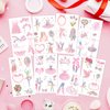 Konsait Ballet Party Favors Ballerina Kids Tattoos Temporary for Girls, 72 Pcs+ Fake Tattoos Bow Ballet Accessories for Girls Ballerina Birthday Party Decorations Dance Party Girls Tattoos