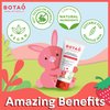 Botao Kids Natural Strawberry Flavored Anticavity Fluoride Toothpaste Maximum Cavity Protection Cleans Children’s Teeth Protects Gums Chamomile Aloe Vera Calendula Xylitol for Ages 2 and Up