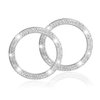 LivTee 2 PCS Crystal Double Rhinestone Car Engine Start Stop Decoration Ring, Bling Car Interior Accessories for Women, Push to Start Button Cover/Sticker, Key Ignition & Knob Bling Ring, White