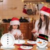 75 PCS Christmas Snowman Paper Plates and Napkins Winter Party Snowman Shape Disposable Plates Winter Holiday Theme Dessert Plates for Xmas Holiday Birthday New Year Party Favor Dinnerware Supplies
