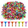 AIEX 600pcs Metal Paper Fasteners Round Copper Fasteners Split Pins for DIY Crafts Projects Scrapbooking Office 0.47x0.3inch (Multicolored)