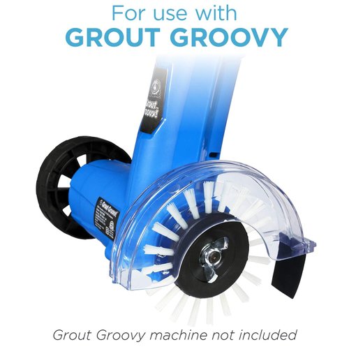 Grout Cleaning Brush Wheels for any Grout Groovy! Electric Machines | Standard Replacement Brush/Scrubber for Quick and Easy Grout Cleaning | Bathroom, Tile, & Kitchen Floor Grout Cleaner (3 Pack)