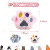 FuninCrea 3 PCS Catnip Toys, Interactive Cat Toys with Catnip Kitten Teething Chew Toys Paw Shape Plush Toys for Indoor Cats (Mixed Color)