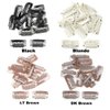 50pcs/lot Hair Extension Clip U Blonde/DK Brown/LT Brown/Black Snap Clip for Hair Extension Wig Weft 32mm Wig Clips (DK Brown)