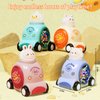 Toys for 1 Year Old Boy,Toddler car Toys(4 Pack) Press and go Cars for Toddlers 1-3,Pull Back Cars Toy First Birthday Gifts Boy Toys. Animal Racing Car Baby Toys 6-18 Months,Baby Toy Car Set