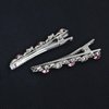 XINVTIV Rhinestone Metal Hair Clips,Hair Snap Clips for Women,No bend Hair Clips,Fashion Girls Hair Accessories,2 Count Fashion Styling Accessories for Women Girls
