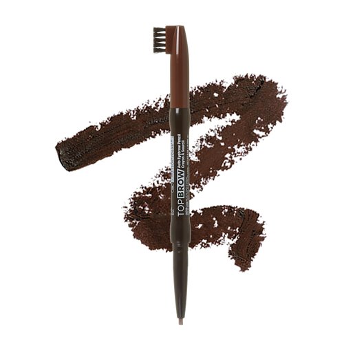 Kiss New York Professional Long-Lasting Eyebrow, Retractable Eyebrow Pencil, Rich Pigmentation, Coconut Oil Infused, Built-in Brush Brow, Sapes, Define, Fills Brow, Eye Makeup (KBAP04 BROWN)