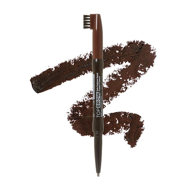 Kiss New York Professional Long-Lasting Eyebrow, Retractable Eyebrow Pencil, Rich Pigmentation, Coconut Oil Infused, Built-in Brush Brow, Sapes, Define, Fills Brow, Eye Makeup (KBAP04 BROWN)