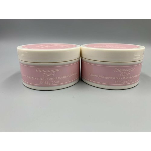 2 Champagne Toast Shea & Cocoa Body Butter 6.5 oz ea Glowtion