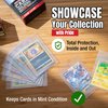 Semi Rigid Card Holders – 100 Bundle - 50 Card Holders for Trading Cards and 50 Soft Sleeves for PSA, SGC, BGS, CSG - Baseball Card Sleeves - 3-5/16" x 4-7/8" Including 1/2" Lip