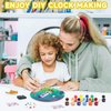 AluAbi 2 Pack DIY Clock Kit - Make Your Own Clock, Wooden Painting Kit DIY Arts & Crafts Activity Christmas Birthday Gift for Kids Girls Age 6 7 8 9 10 Year Old