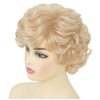 Dai Cloud Short Blonde Curly Wigs for Women Synthetic Natural Looking Daily Party Wig for White Women