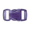 3/8 Inch Contoured Plastic Buckle Clear Colors (Clear Purple, 25 Pack)
