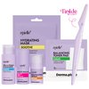 epielle & Tinkle Complete Safe Dermaplane Starter Kit: Safe Facial Renewal System Cleanser, Multi-Balm, Dermaplane Tool, Hydrating Mask & Serum, Peach Fuzz Removal Stocking Stuffer Dermaplaning Kit