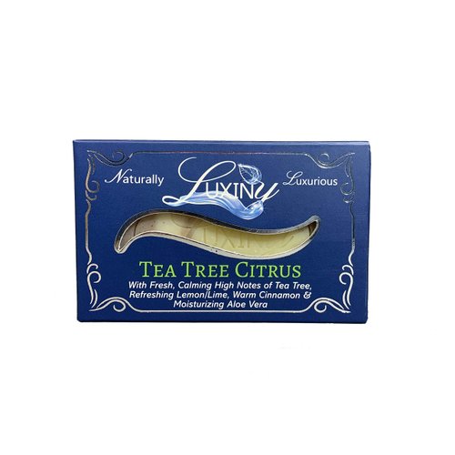 Luxiny Natural Soap Bar, Handmade Citrus Tea Tree oil Soap bar is a Palm Oil Free Moisturizing Vegan Castile Soap made with soothing aloe for All Skin Types Including Sensitive Skin (3 Pack)