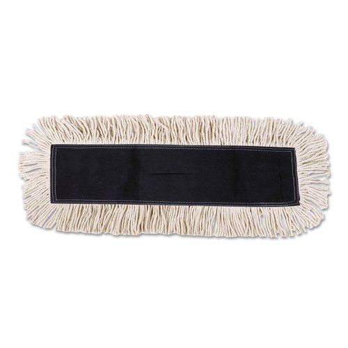 Boardwalk BWK1648 48 in. x 5 in. Disposable Cotton/Synthetic Fiber Mop Head - White