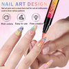 IONSGAKO Nail Art Pens Set 12 Colors Nail Polish Pens Nail Art Markers Acrylic Paint Quick Drying Nail Art Pen DIY Nail Design Painting Kit