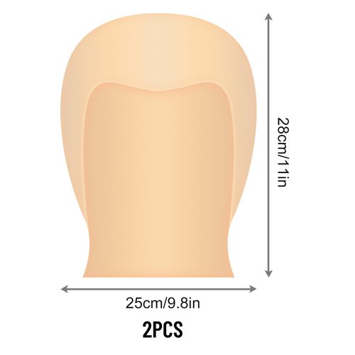 Bouiexye 1/2/3/4 Pcs Bald Cap for Halloween Costumes Makeup Latex Bald Wig Caps for Adults Women Halloween Party Cosplay (Thin, 2)