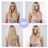 JTW Blonde Wigs for Women Long Wavy Ombre Synthetic Wig 24 Inches(61cm) Heat-resistant synthetic fiber blonde wig Ideal for Everyday Parties and Outdoor Activities