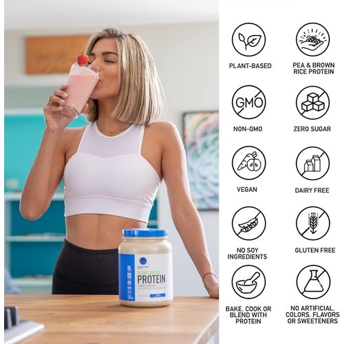 Isopure Unflavored Vegan Protein Powder, with Amino Acids, Post Workout Recovery, Sugar Free, Plant Based, Organic Pea Protein, Dairy Free, 20 Servings (Packaging May Vary)