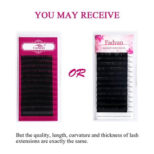Lash Extension 0.05mm D Curl 15-20mm Mixed Classic Eyelash Extension Matte Black Individual Lashes Professional Salon Use Eyelash Extension Single Eyelashes by FADVAN (0.05mm-D, 15-20mm Mix)