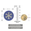 Easykart 500 Winter Snowflake Stickers in Roll, Blue with Gold foil design Best for Christmas Party Supplies, Envelope Seals, Winter Decoration, Kids activities, kids classroom parties (1PACK)