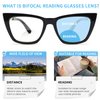 JM 2 Pack Photochromic Bifocal Reading Sunglasses for Women, Cat Eye Blue Light Glasses, Black & Tortoise +4.0