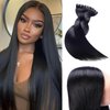MISSBOX Straight Bundles Human Hair 16A 100% Unprocessed Real Human Hair Extensions 20 Inch 50g/pack Raw Human Hair 1 Bundle Natural Black Color