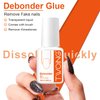 Super Strong Nail Glue Gel and Quickly Nail Glue Remover Kit Press on Nail,Quick Remove Gel Nail Polish, Professional Gel Nail Remover Remove Gel Polish In 2-3 Minutes Safely，No Damage to Nails