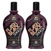 Set of 2: European Gold Flash Black 3000X Indoor Tanning Lotion with Time-Release DHA Bronzers, 12 oz
