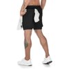 Surenow Mens Running Shorts，Workout Running Shorts for Men，2-in-1 Stealth Shorts，7-Inch Gym Yoga Outdoor Sports Shorts (Black2, M)
