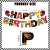 KORHONEN Race Car Party Decorations, Race Car Birthday Party Decorations Includes Happy Birthday Banner and Hanging Swirls, Race Car Themed Birthday Party Decorations for Boys Adults
