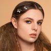 Qianyu 20 PCS 1.22" Star Hair Clips for Girls Non Slip Star Hair Barrettes Y2K Silver Metal Hair Accessories Kawaii Snap Kids Women Decoration Face Wash Clip Decoration