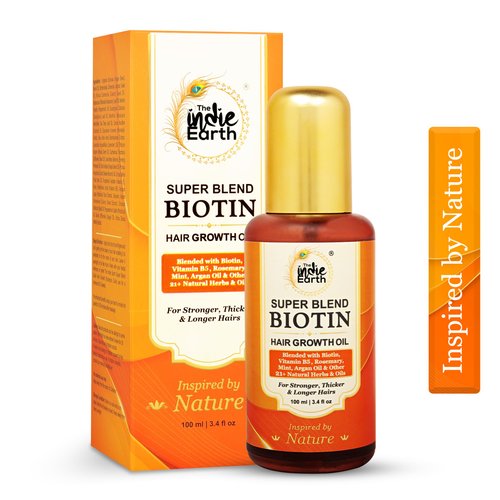 The Indie Earth Rosemary Mint Hair Serum with Biotin, Vitamin B5, Vitamin E, Argan Oil & 21+ Natural Herbs & Oils - 100 ml