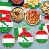 100 Pcs Italian Flag Plates and Napkins Party Supplies Italy Flag Party Tableware Set Italian Flag Red White and Green Party Decors Favors for Italy Family Gathering Kitchen Dining Serves 25 Guests…