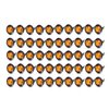Meerkatt (Pack of 50 3/4 Inch Mini Round Amber LED Side Marker Turn Signal Light Clearance Lamp for Truck Trailer Marine Waterproof 12V DC with Rubber Grommets