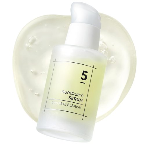 numbuzin No.5 Goodbye Blemish Serum | Blemish Serum for Dark Spots, Acne Scars with Vitamin C, Niacinamide, Antioxidant | Lightweight Gel, Korean Skin Care for Face | 1.69 Fl Oz