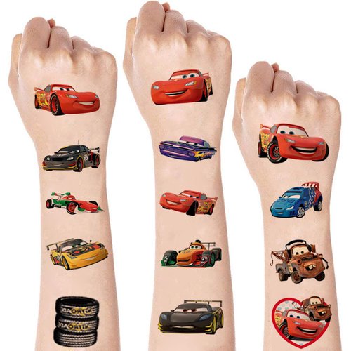 8 Sheets Car Temporary Tattoos for Kids, Truck Race Car Birthday Party Supplies Race Car Party Favors for Kids Boys Girls Race Cars Party Decorations Racing Car Fake Tattoos Stickers Reward Gifts
