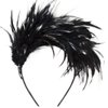 JUNBESTN Feather Fascinator Women Girl Headpiece Halloween Merry Christmas Tea Party 20s 50s 80s Headband Hat Cocktail Wedding Prom Queen