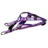 Xsmall Purple/Multi Stripe Dog Harness: 1/2" wide, Adjusts 8-16" - Made in USA.