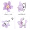 Ouligay 20Pcs Mini Flower Hair Clips Cute Hair Pins Purple Hair Clips Small Flower Hair Clips Wedding Hair Barrettes Bridal Hair Accessories for Women Girls Gifts