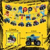 Monster Truck birthday Decorations Party Supplies include 2Pcs Tableclothes,Birthday Banner,Hanging Swirls,Stickers &Garland (Monstertruck)