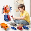 Veslier Construction Toys for 3 4 5 6 Year Old Boys-Construction Engineering Robot Toys-STEM 5-in-1 Construction Toys Christmas Birthday Gifts for Boys Girls Children. (City Transport Truck)
