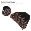 Fashion Hijabs for Women Muslim , Vintage Embroidered Muslim Turban Hat Soft Lace Material Beaded Fleece Hair Hat for Women Daily Use and Gift (black) , Turban heads Wraps