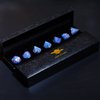 DND Dice Sharp Edge Dice Polyhedral Dice Mini Planet Dice Dungeons and Dragons Dice Handmade Dice Set PEACHY GALAXY (FUJI LAKES)