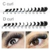 COZBIRD 5d W Lash Extensions W shape Eyelashes Premade Fans Volume Faux Mink Matte Black Fluffy yy Lash 12 Rows (0.07mm D Curl 11mm)
