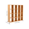 Toddmomy Dollhouse Miniature Wooden Storage Rack 16 Grid Shelves Doll House Wall Rack Bookshelf Display 1/12 Dollhouse Furniture Accessories Miniature Dollhouse Rack (6.69 * 6.69 * 1.38inches)