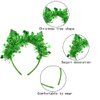 Meekest Green Headbands Christmas Tree Headband Glitter Ribbons Star Headwear Hair Hoops Accessories for Xmas Costume Holiday Decoration Party Supplies Gifts